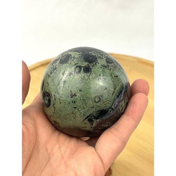 Kambaba Jasper Natural Stone Crystal Quartz Ball 372g Healing Sphere 63mm - Picture 3 of 14
